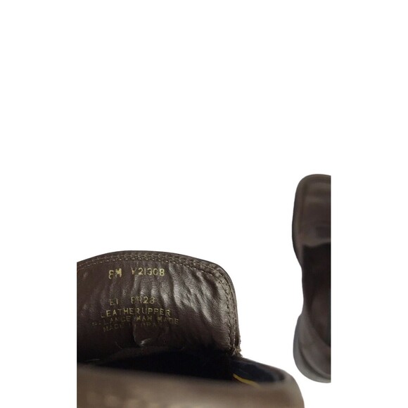 VTG 90s Y2K Tommy Hilfiger Brown Leather Chunky‎ Heel Womens Platform Shoe 8 - Picture 13 of 14